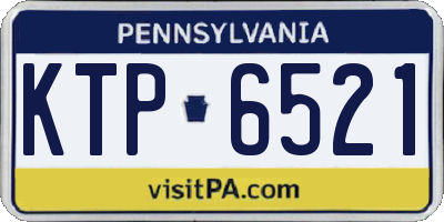 PA license plate KTP6521