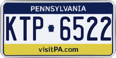 PA license plate KTP6522