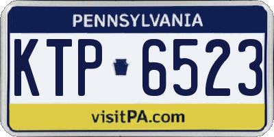 PA license plate KTP6523