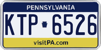 PA license plate KTP6526