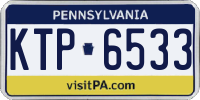 PA license plate KTP6533
