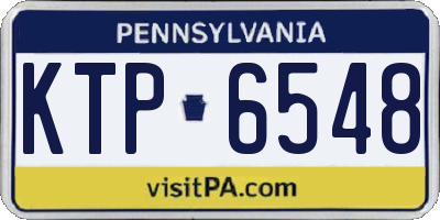 PA license plate KTP6548