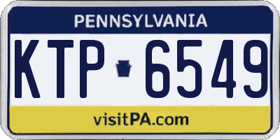 PA license plate KTP6549