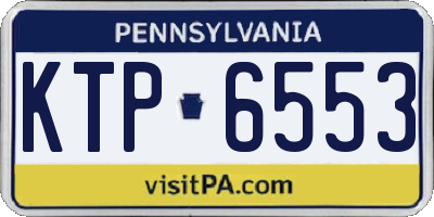 PA license plate KTP6553
