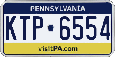 PA license plate KTP6554