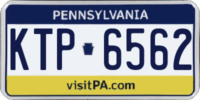 PA license plate KTP6562