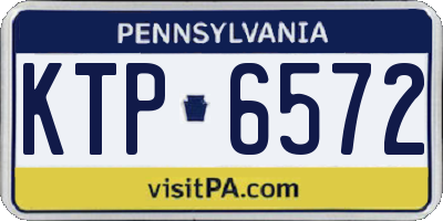 PA license plate KTP6572
