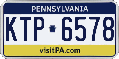 PA license plate KTP6578