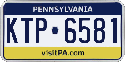 PA license plate KTP6581