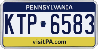 PA license plate KTP6583