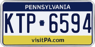 PA license plate KTP6594
