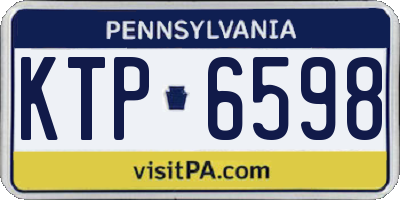 PA license plate KTP6598