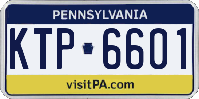 PA license plate KTP6601