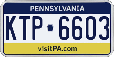 PA license plate KTP6603