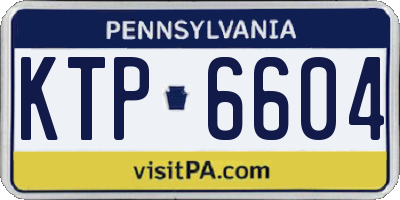 PA license plate KTP6604