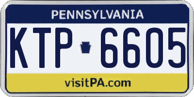 PA license plate KTP6605