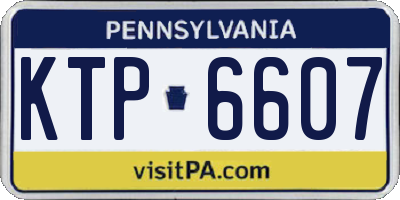 PA license plate KTP6607