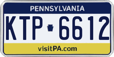 PA license plate KTP6612