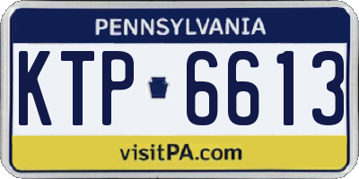 PA license plate KTP6613