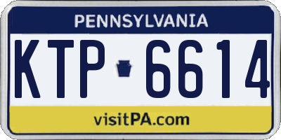 PA license plate KTP6614