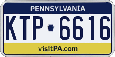 PA license plate KTP6616