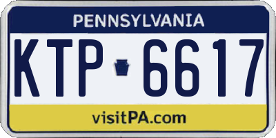 PA license plate KTP6617