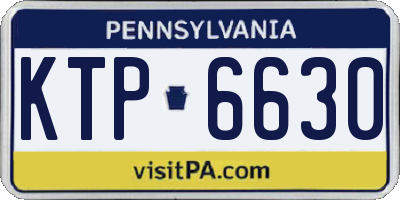 PA license plate KTP6630