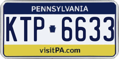 PA license plate KTP6633
