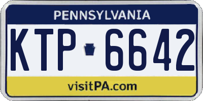 PA license plate KTP6642