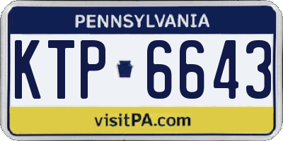 PA license plate KTP6643