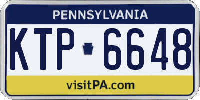 PA license plate KTP6648
