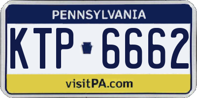 PA license plate KTP6662