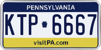 PA license plate KTP6667