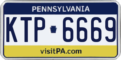 PA license plate KTP6669