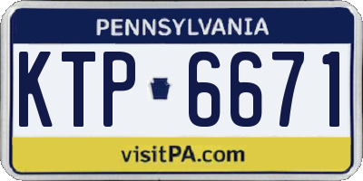 PA license plate KTP6671