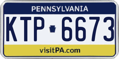 PA license plate KTP6673