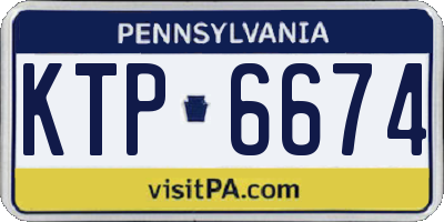 PA license plate KTP6674