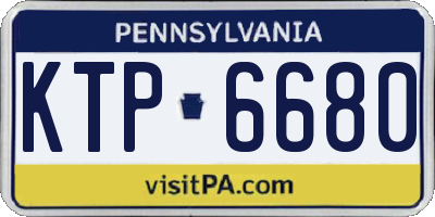 PA license plate KTP6680