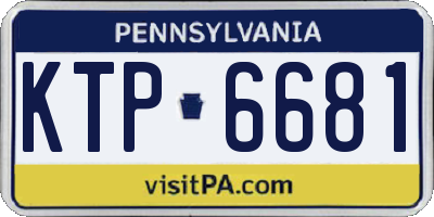 PA license plate KTP6681