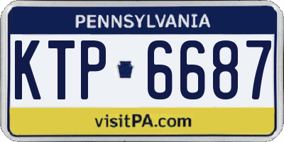PA license plate KTP6687