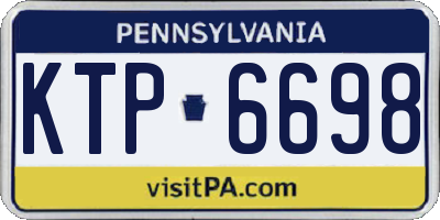 PA license plate KTP6698