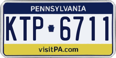 PA license plate KTP6711