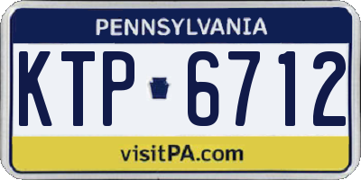PA license plate KTP6712