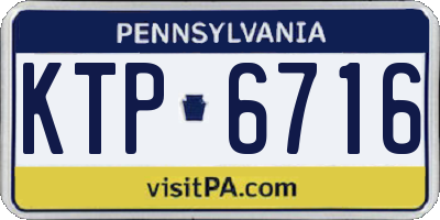 PA license plate KTP6716