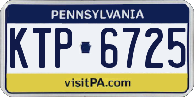 PA license plate KTP6725