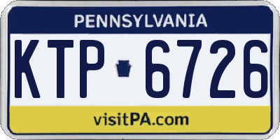 PA license plate KTP6726