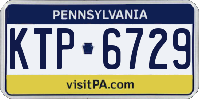 PA license plate KTP6729