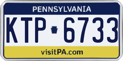 PA license plate KTP6733