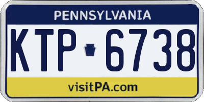 PA license plate KTP6738