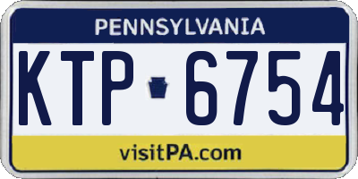 PA license plate KTP6754